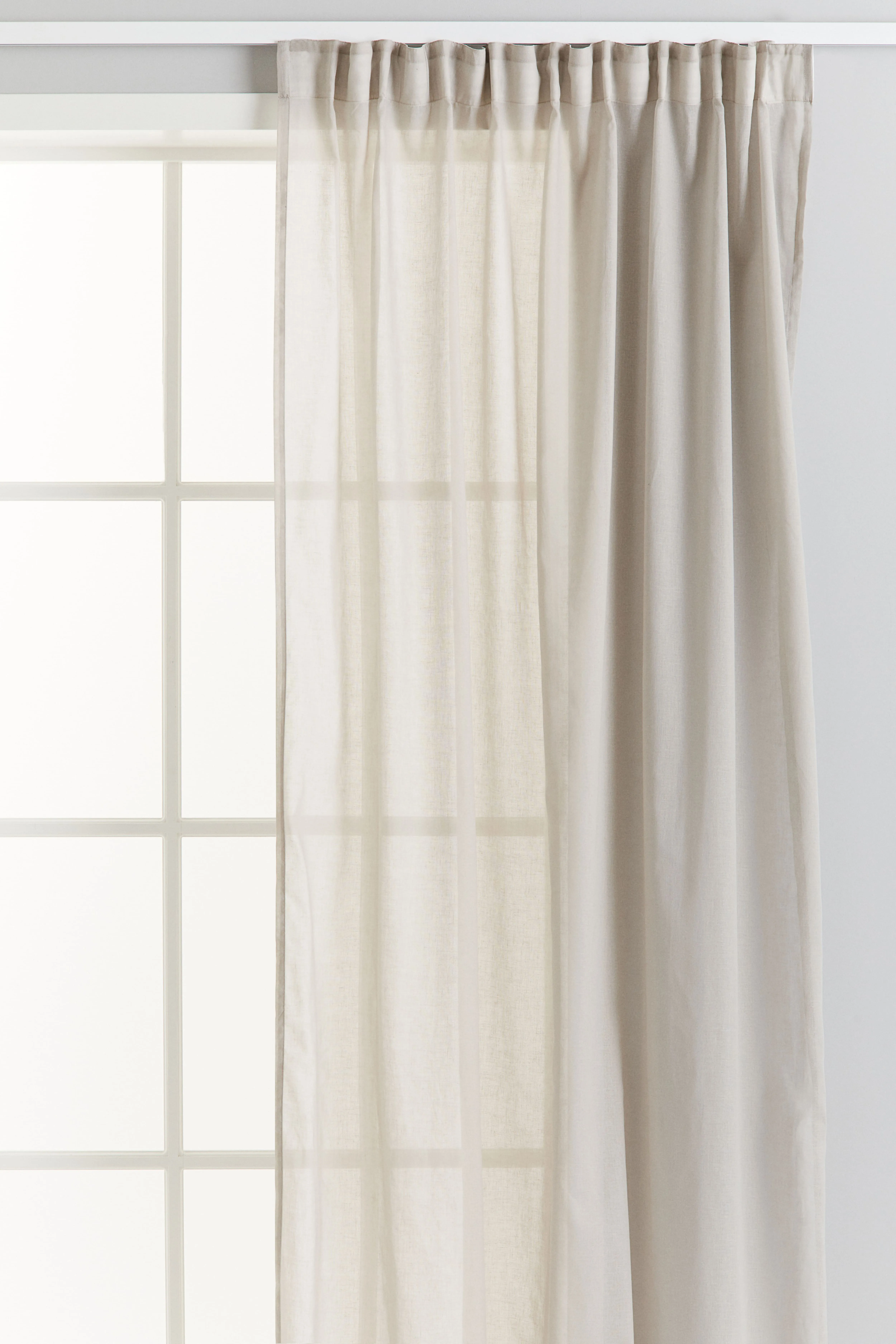 2-pack airy multiway curtains - Light beige - Home All | H&M GB