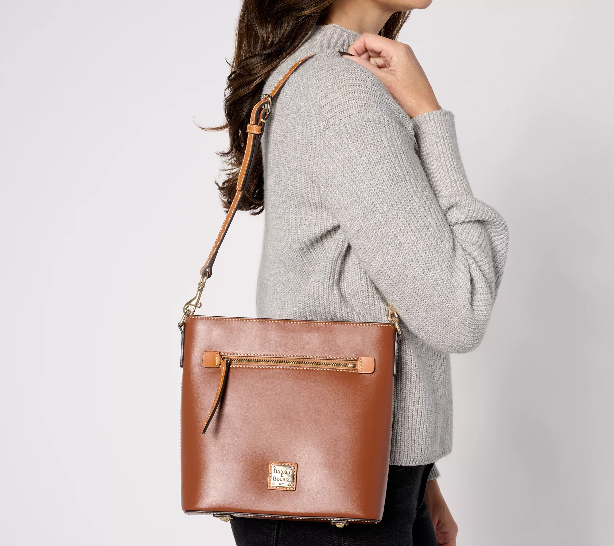 "As Is" Dooney & Bourke Wexford Leather Zip Crossbody