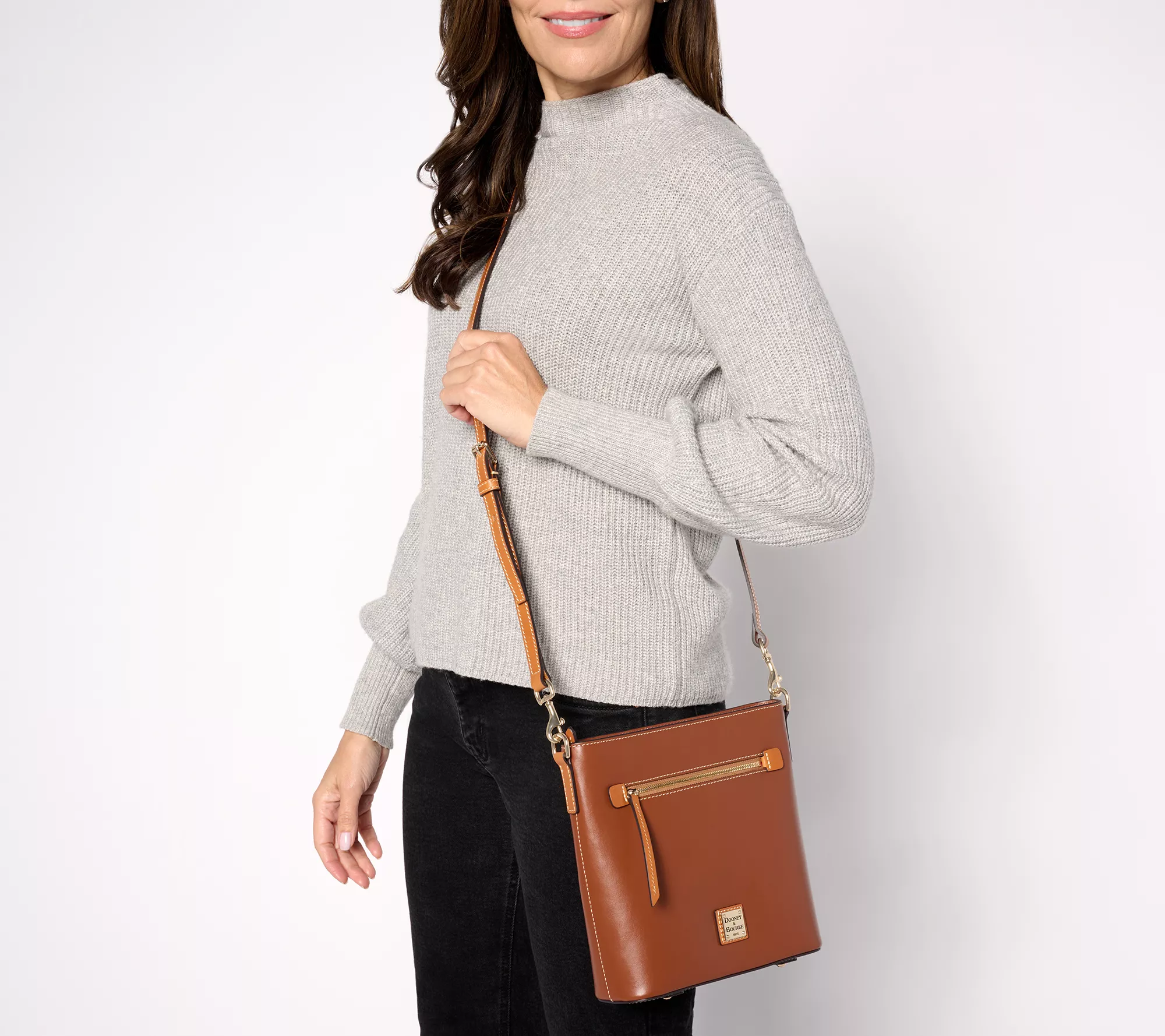 "As Is" Dooney & Bourke Wexford Leather Zip Crossbody