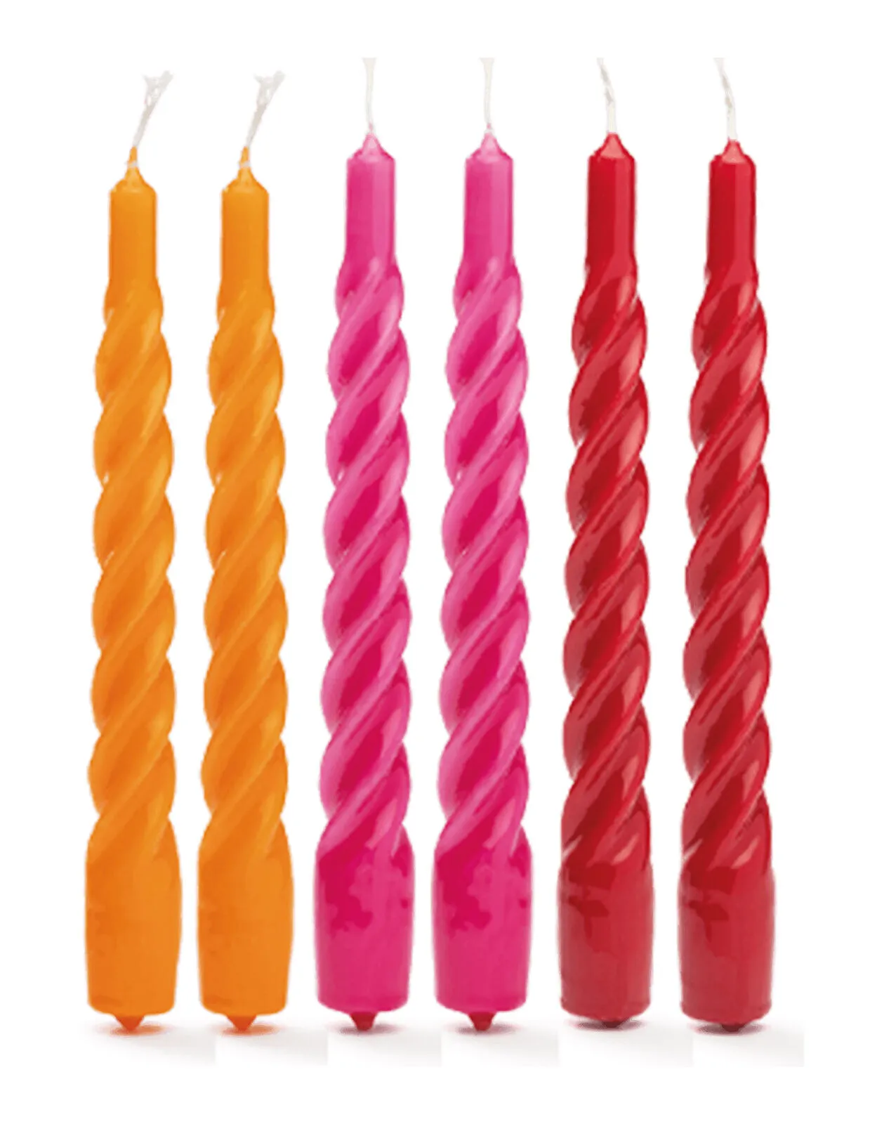 6-Pack Anna and Nina Twisted Candles