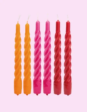 6-Pack Anna and Nina Twisted Candles