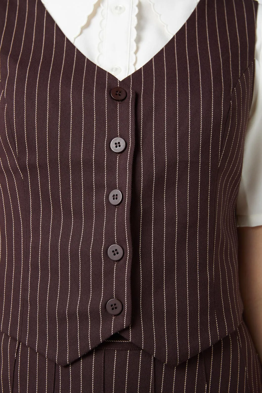 Abigail Pinstripe Vest