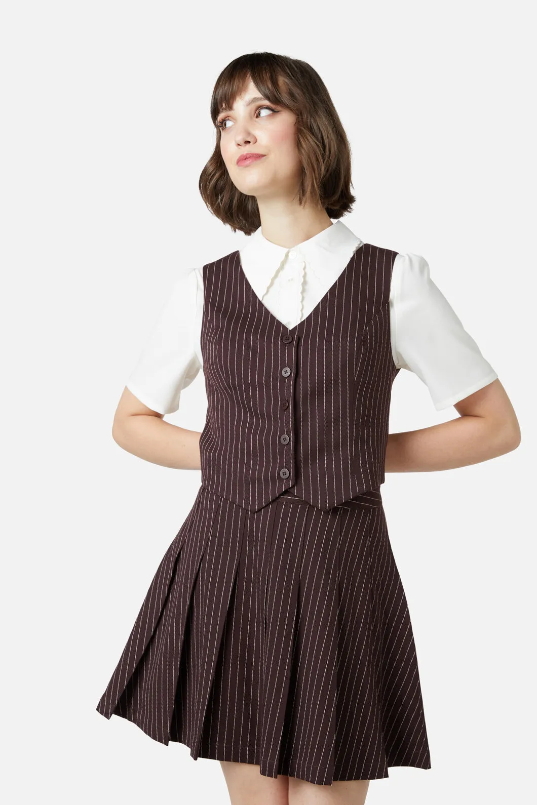 Abigail Pinstripe Vest