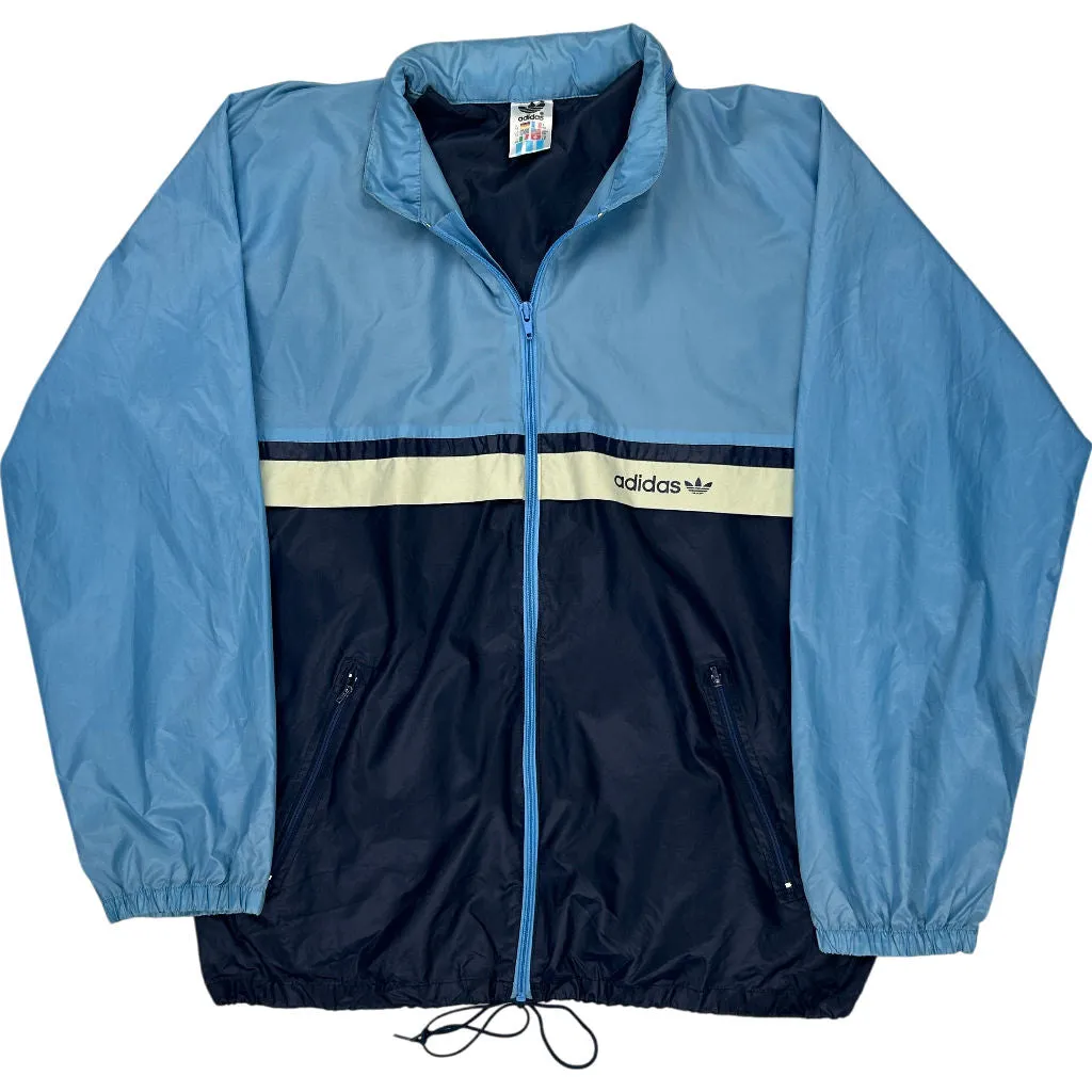 Adidas Windbreaker Jacket - Medium - Blue Nylon