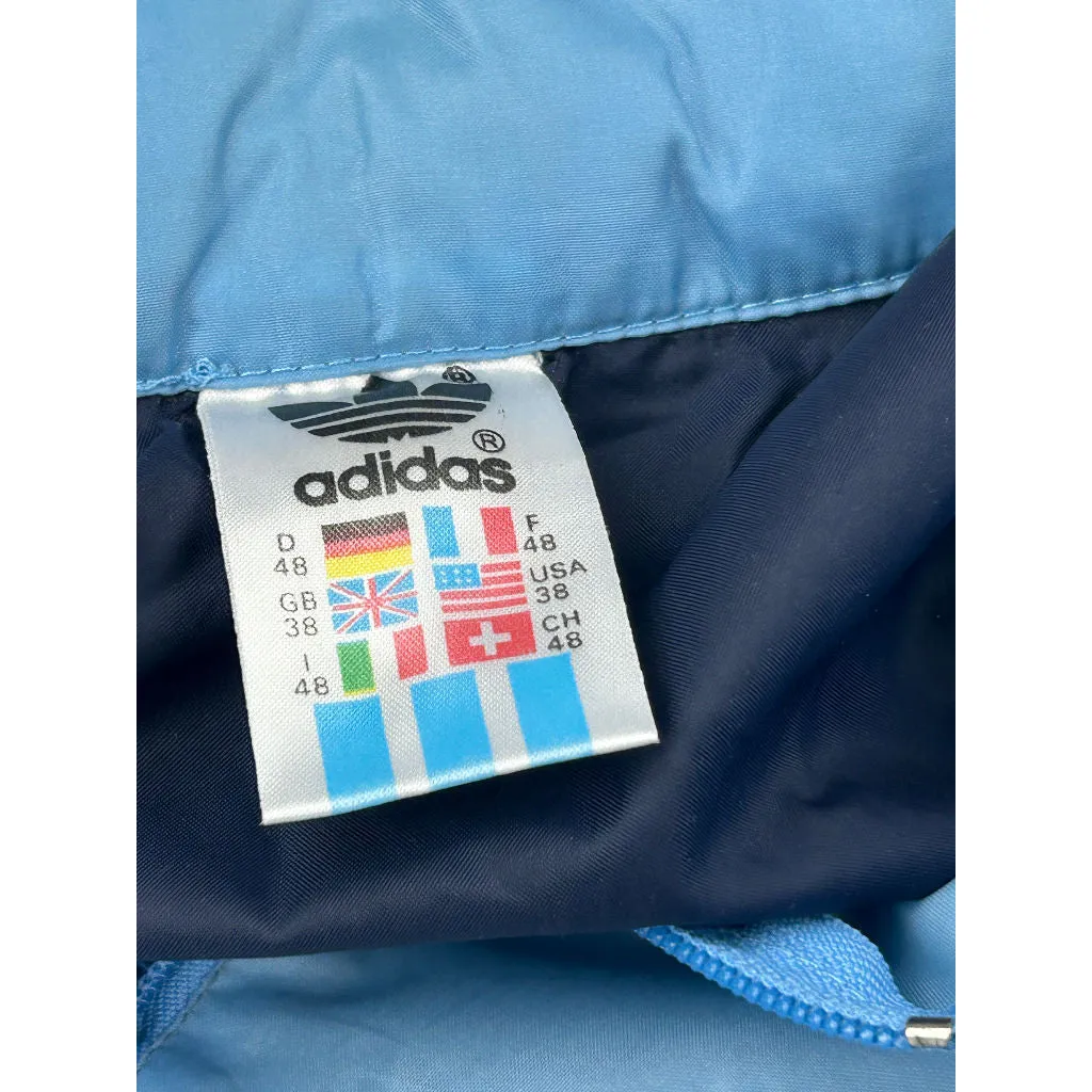 Adidas Windbreaker Jacket - Medium - Blue Nylon