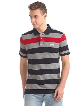 Aeropostale Short Sleeve Striped Polo Shirt