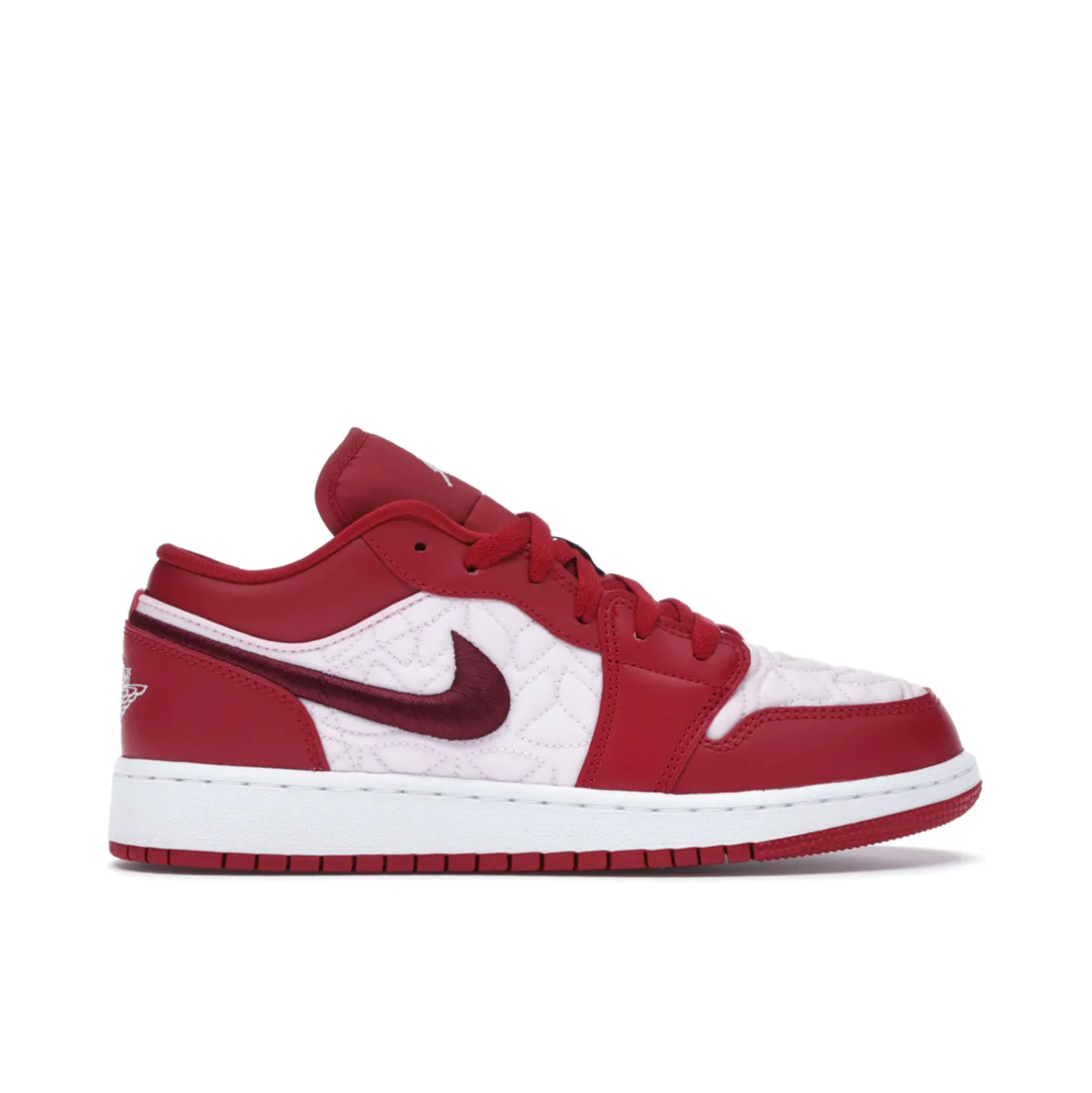 Air Jordan 1 Low Red Quilt GS | DB3621-600 | Laced