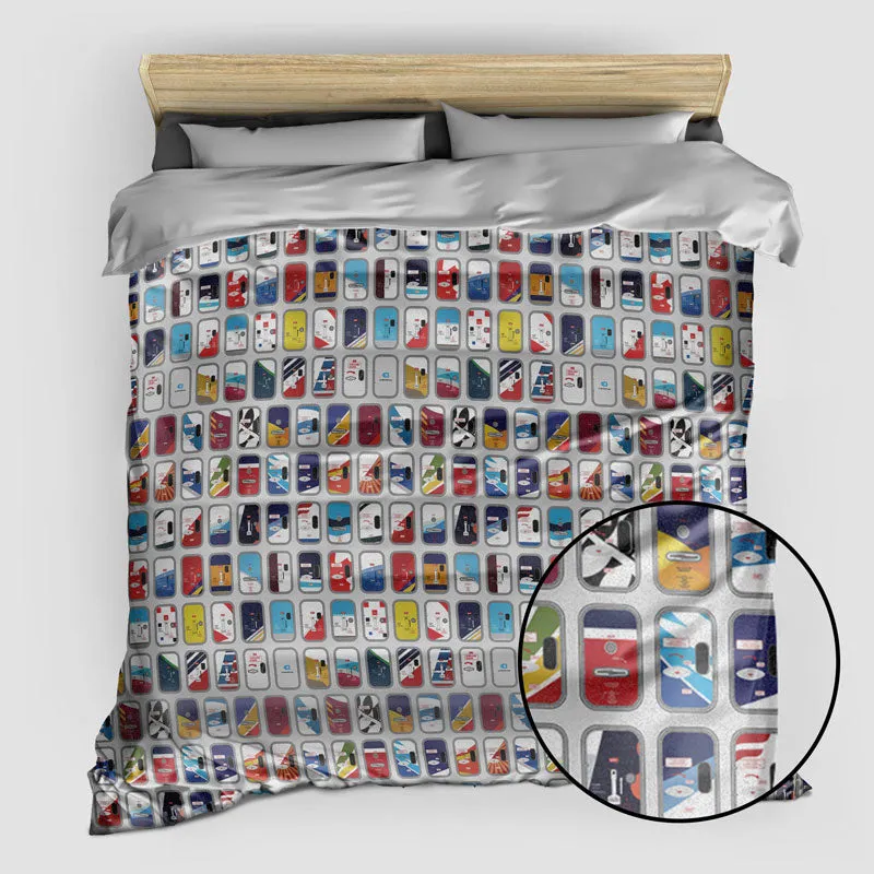 Airplane Doors Pattern - Duvet Cover