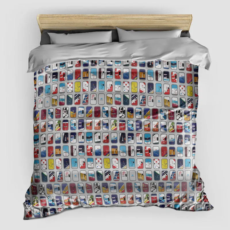 Airplane Doors Pattern - Duvet Cover