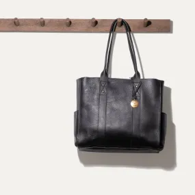 All Leather Utility Tote in Black by Will Leather Goods