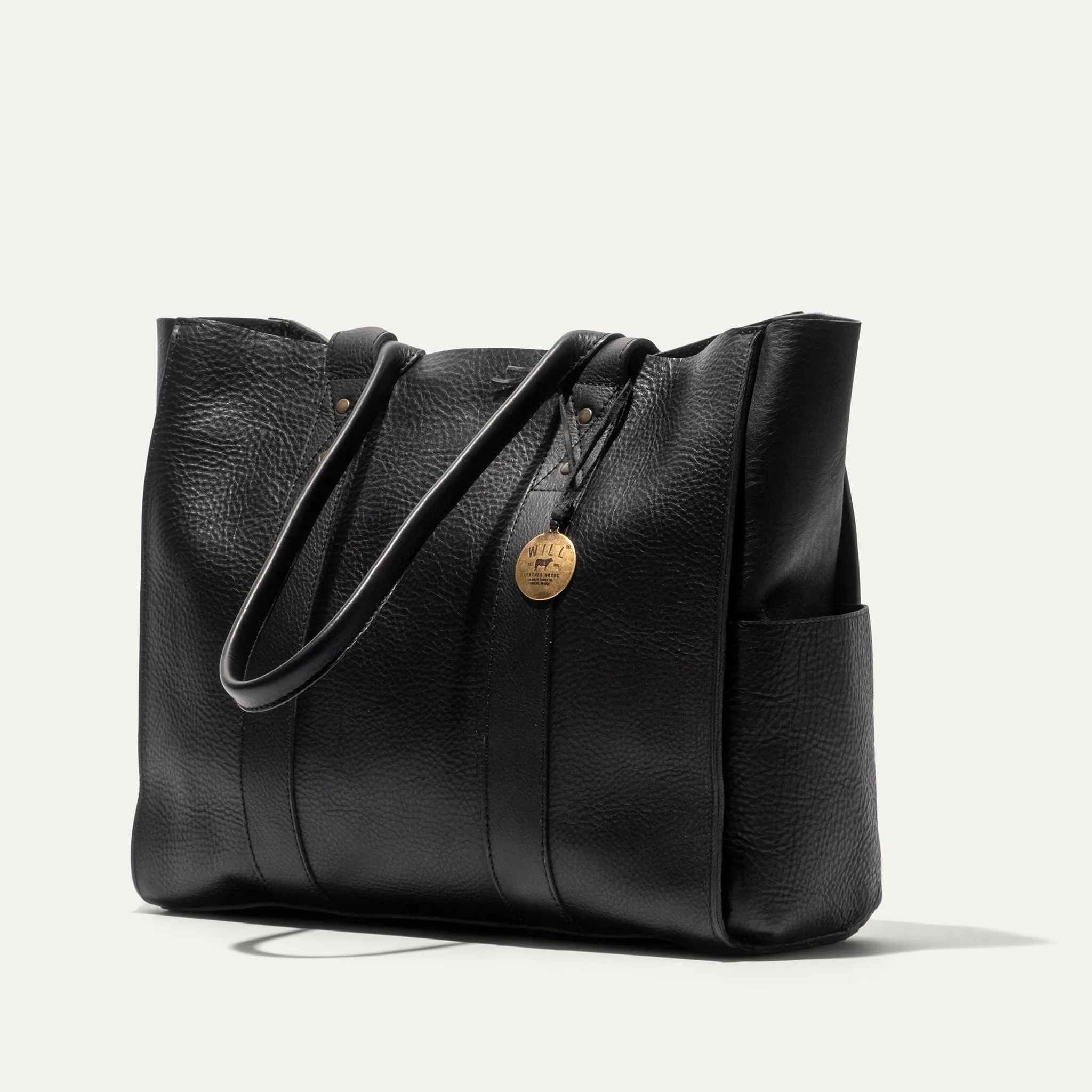 All Leather Utility Tote in Black by Will Leather Goods