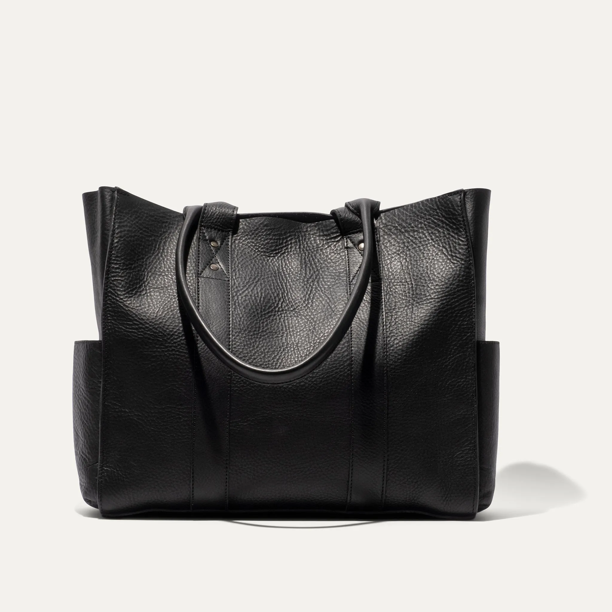 All Leather Utility Tote in Black by Will Leather Goods