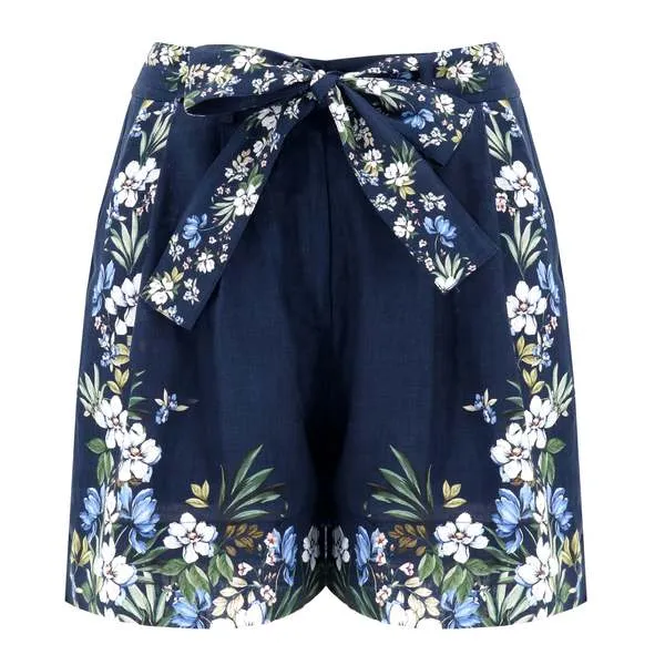 Andie Short - Navy Trellis