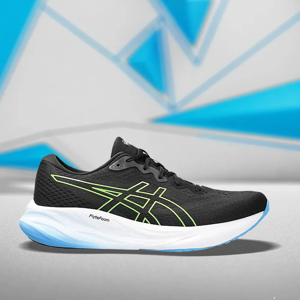 ASICS GEL PULSE 15 MENS' (BLACK/ ELECTRIC LIME) RUNNING SHOES