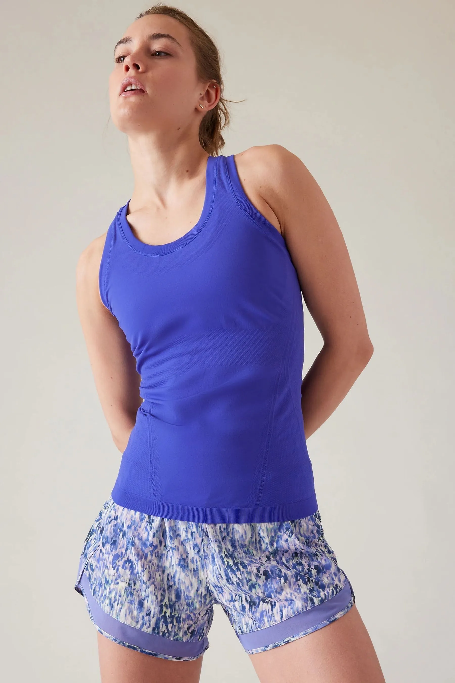 Athleta Blue Momentum Seamless Tank Top