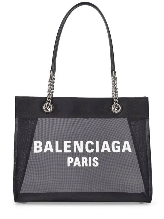 Balenciaga   Medium Duty Free leather & mesh tote 