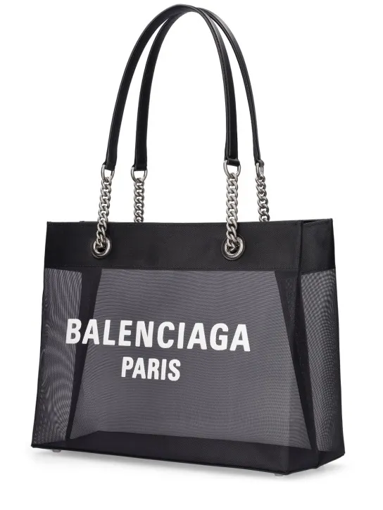 Balenciaga   Medium Duty Free leather & mesh tote 