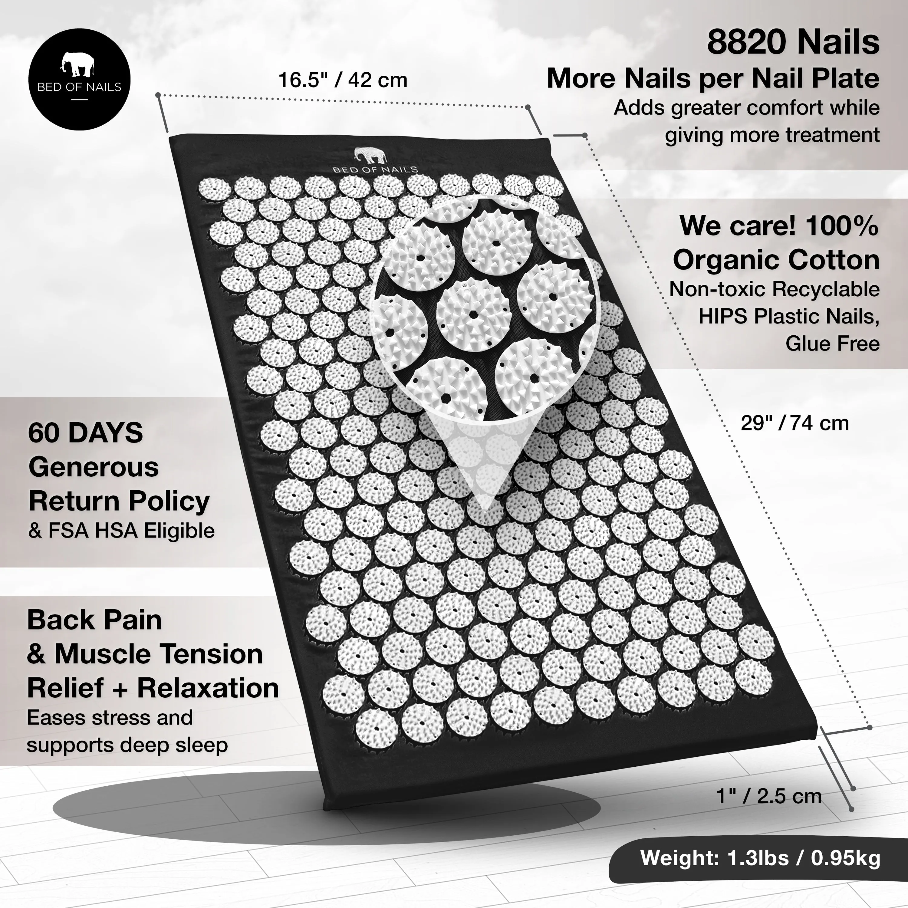 Bed of Nails Mat & Pillow