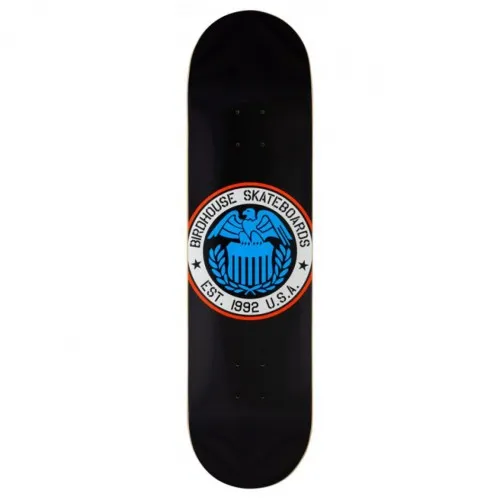 Birdhouse Eagle Logo Skate Deck Black  Comes with a sheet of Free grip tape.