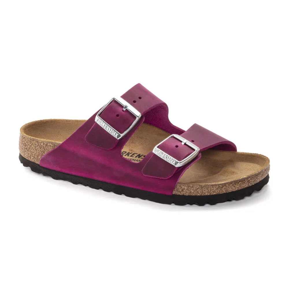 Birkenstock Arizona Festival Fuchsia Oiled Leather Women’s Sandals (Narrow)