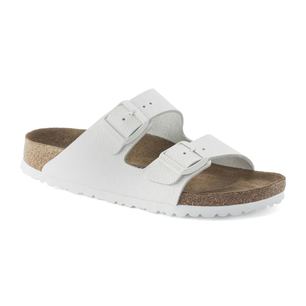 Birkenstock Arizona Soft Footbed White Leather Women’s Sandals (Regular)