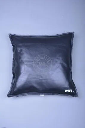 Black Leather Pillow