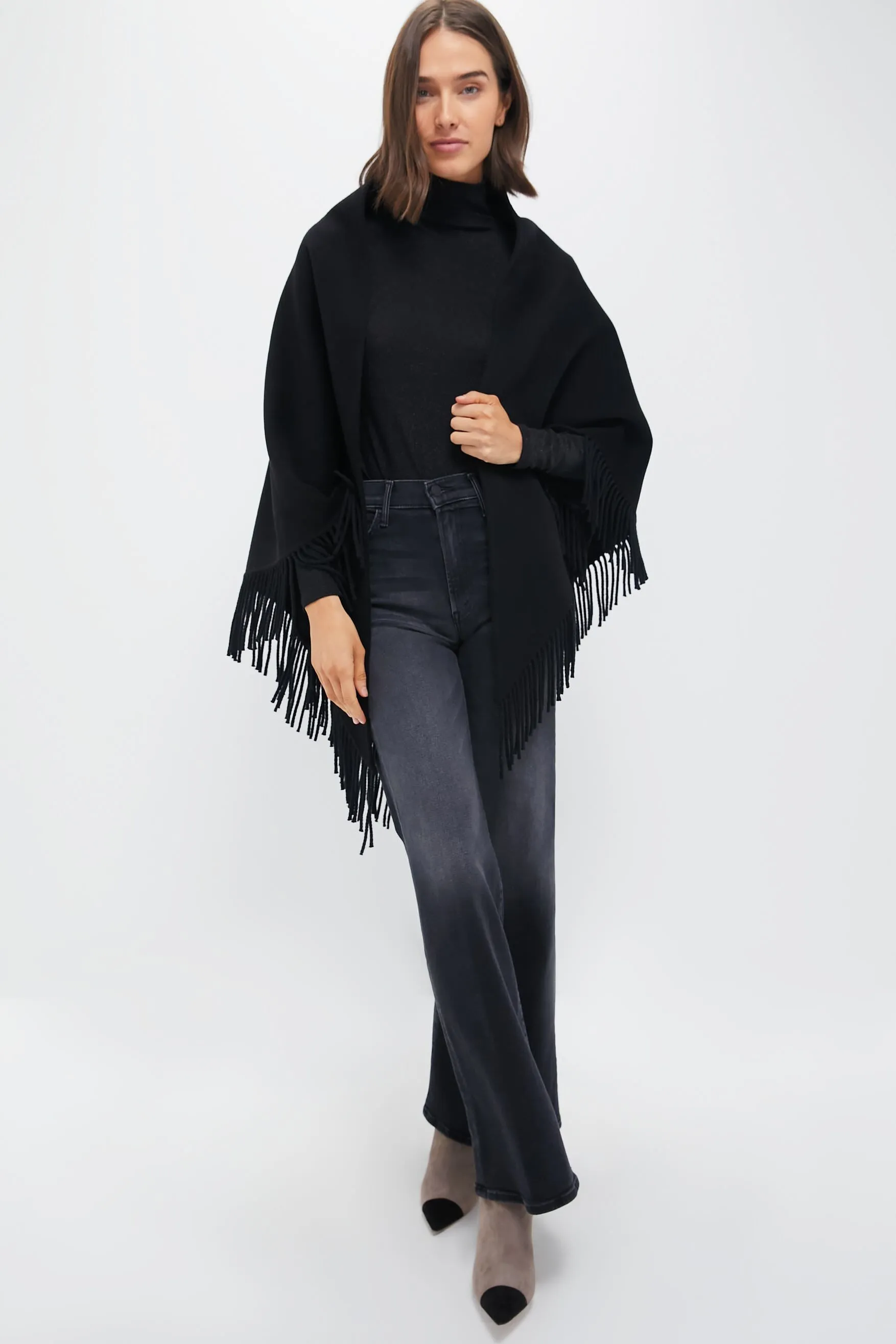 Black Metallic Ellory Turtleneck