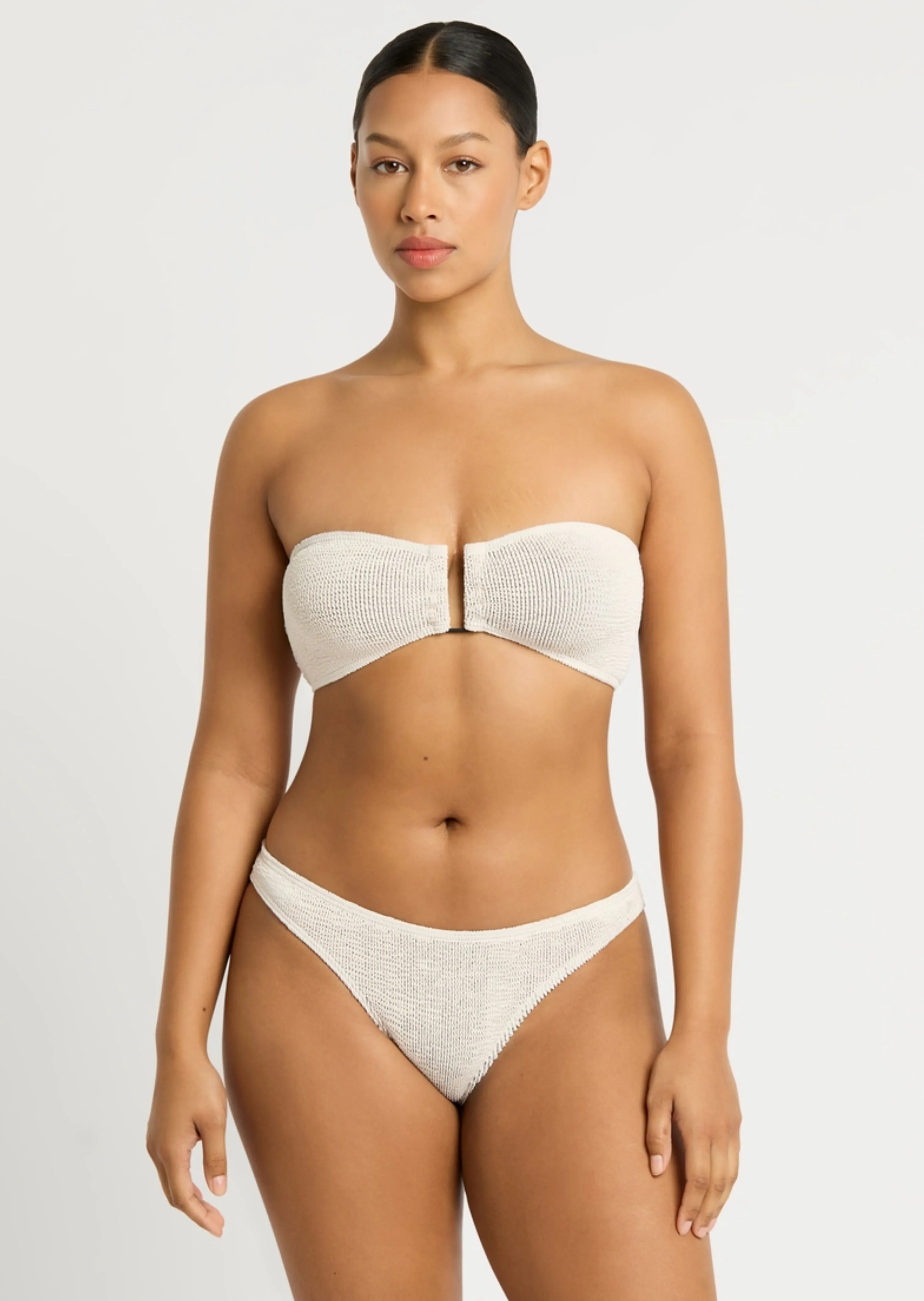 Blake Bandeau Bikini Top in Coconut Milk