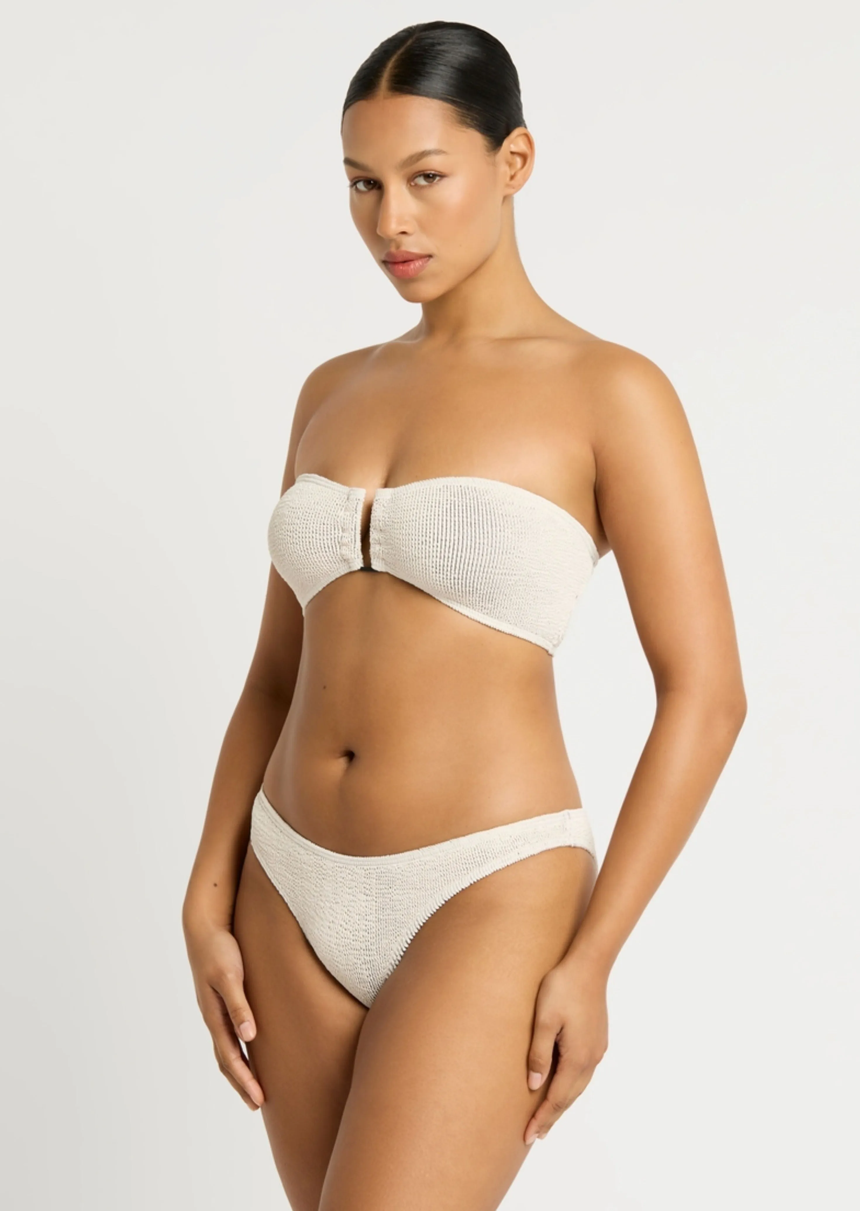 Blake Bandeau Bikini Top in Coconut Milk