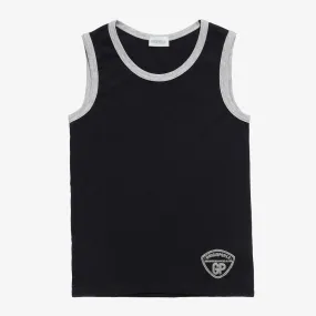 Boys Navy Blue Cotton Vest