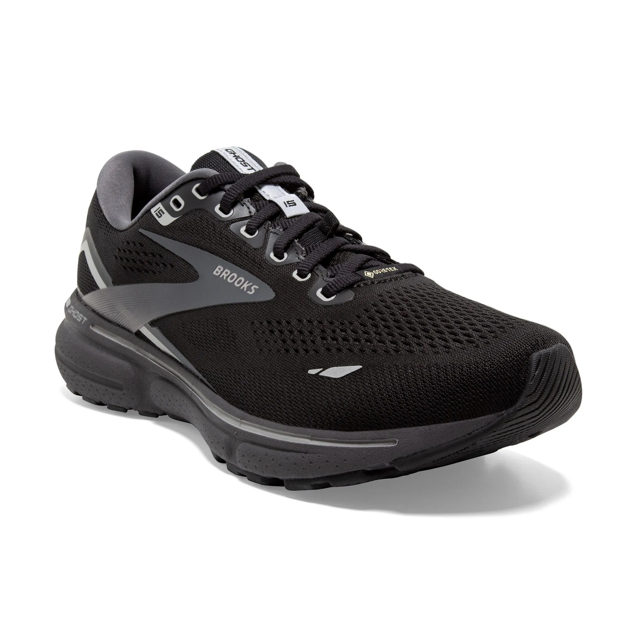 Brooks Men's Ghost 15 GORE-TEX Running Shoes Black / Blackened Pearl / Alloy