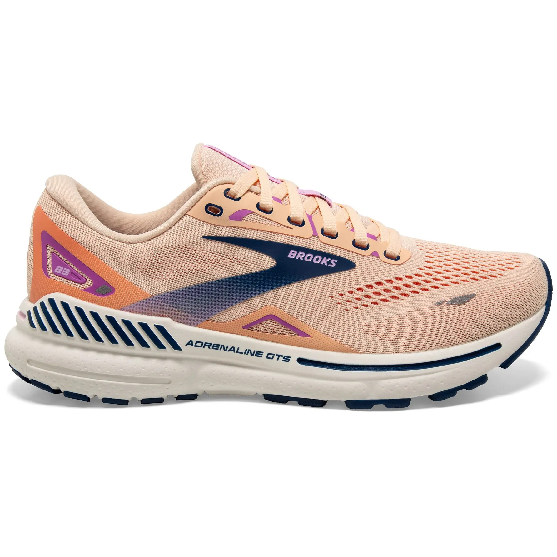 Brooks Women's Adrenaline GTS 23 Running Shoes Apricot / Estate Blue / Orchid