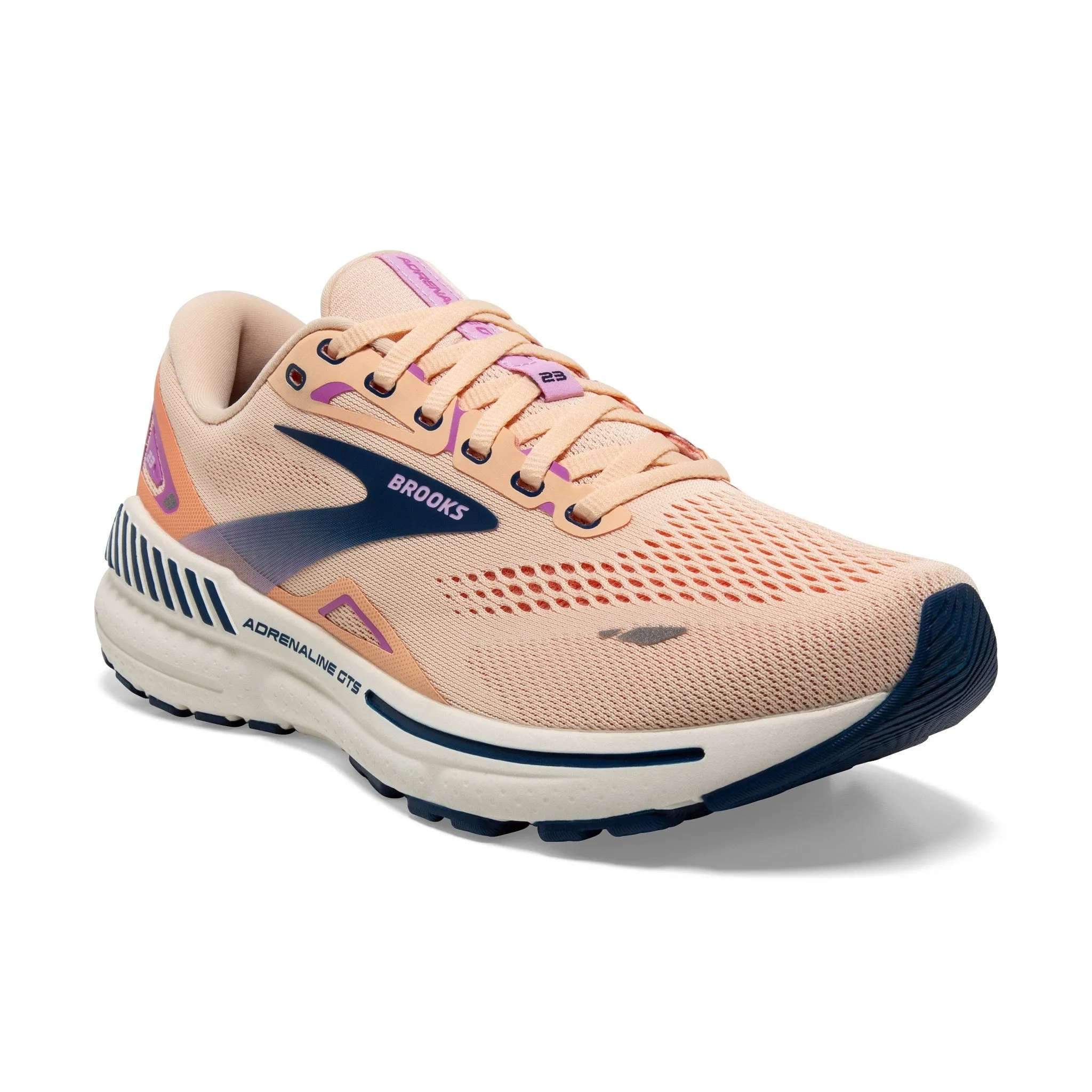 Brooks Women's Adrenaline GTS 23 Running Shoes Apricot / Estate Blue / Orchid