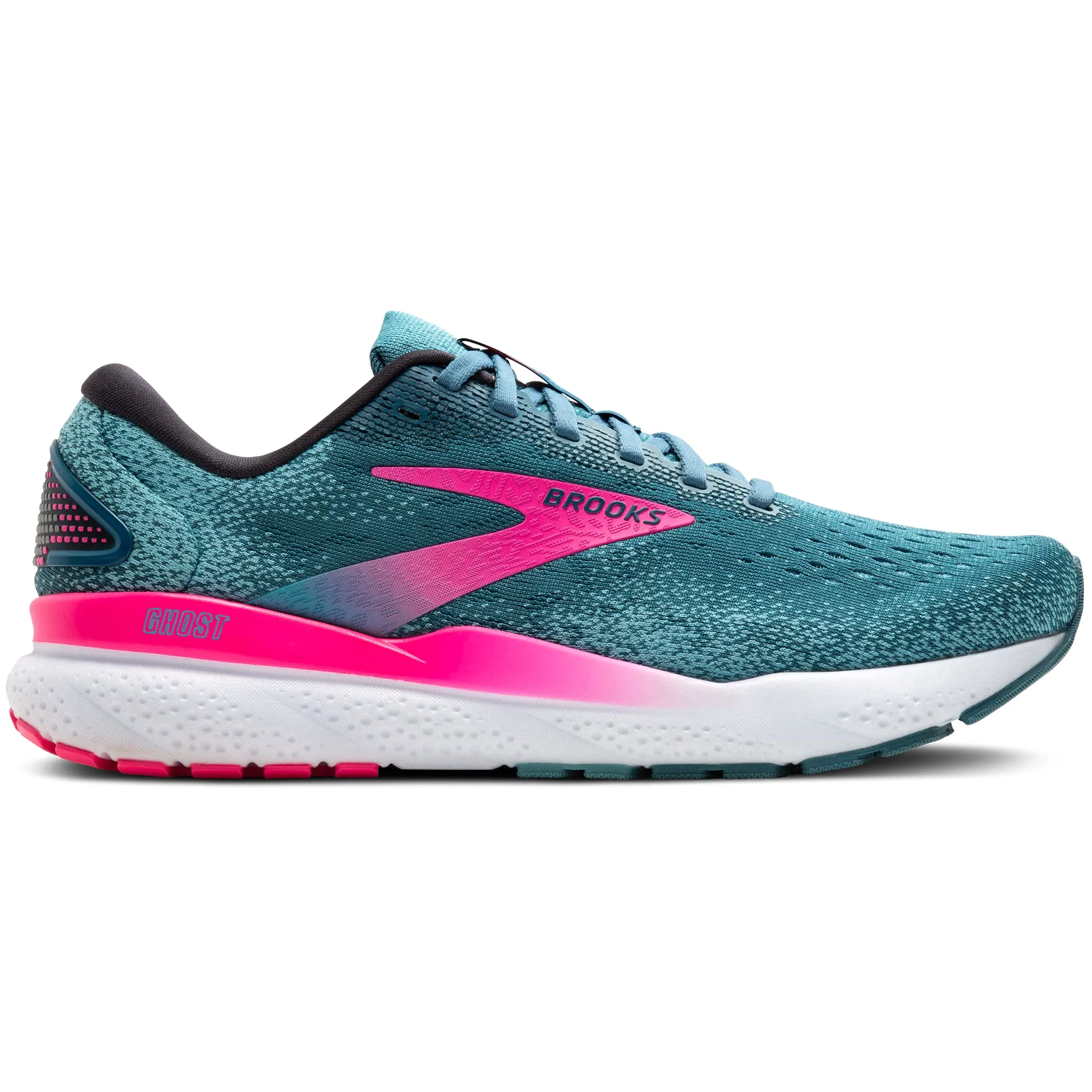 Brooks Women's Ghost 16 Running Shoes Blue / Pink / Moroccan Blue