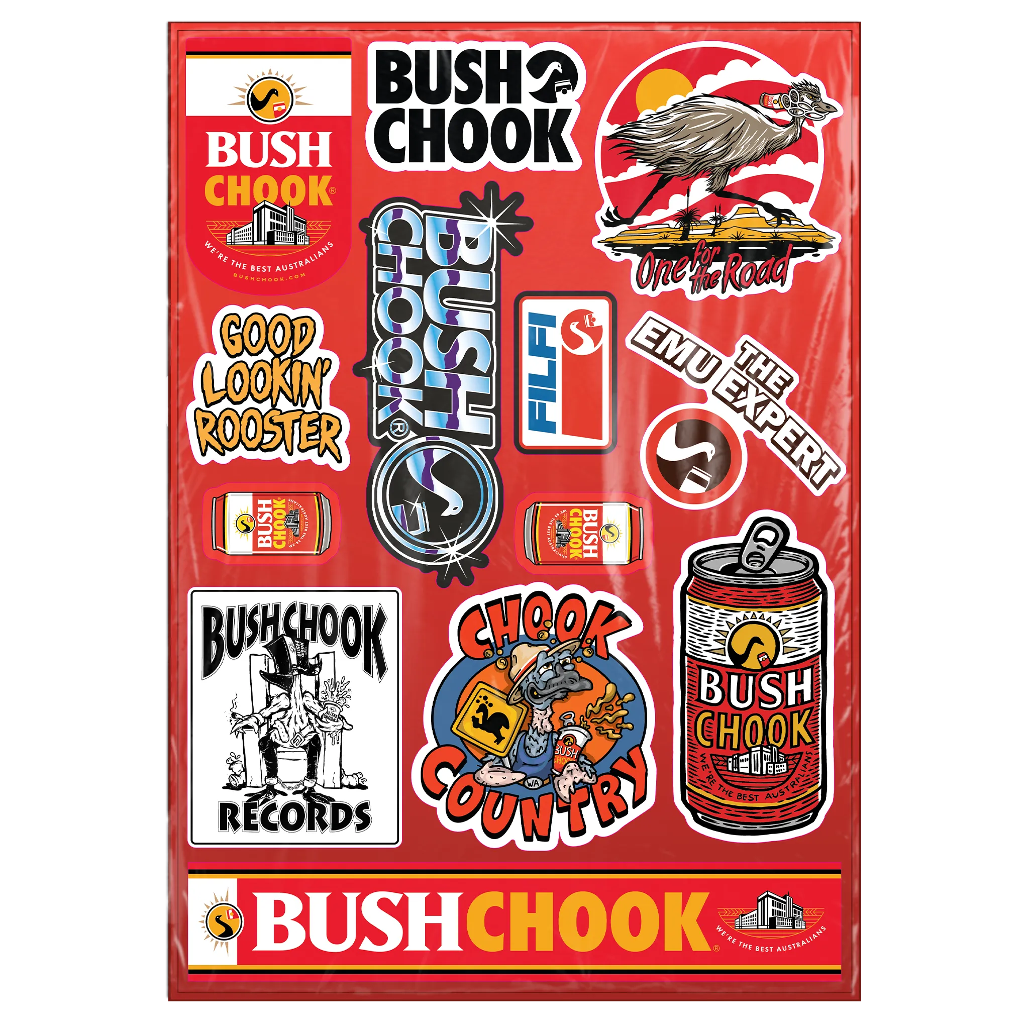 Bush Chook Sticker Sheet