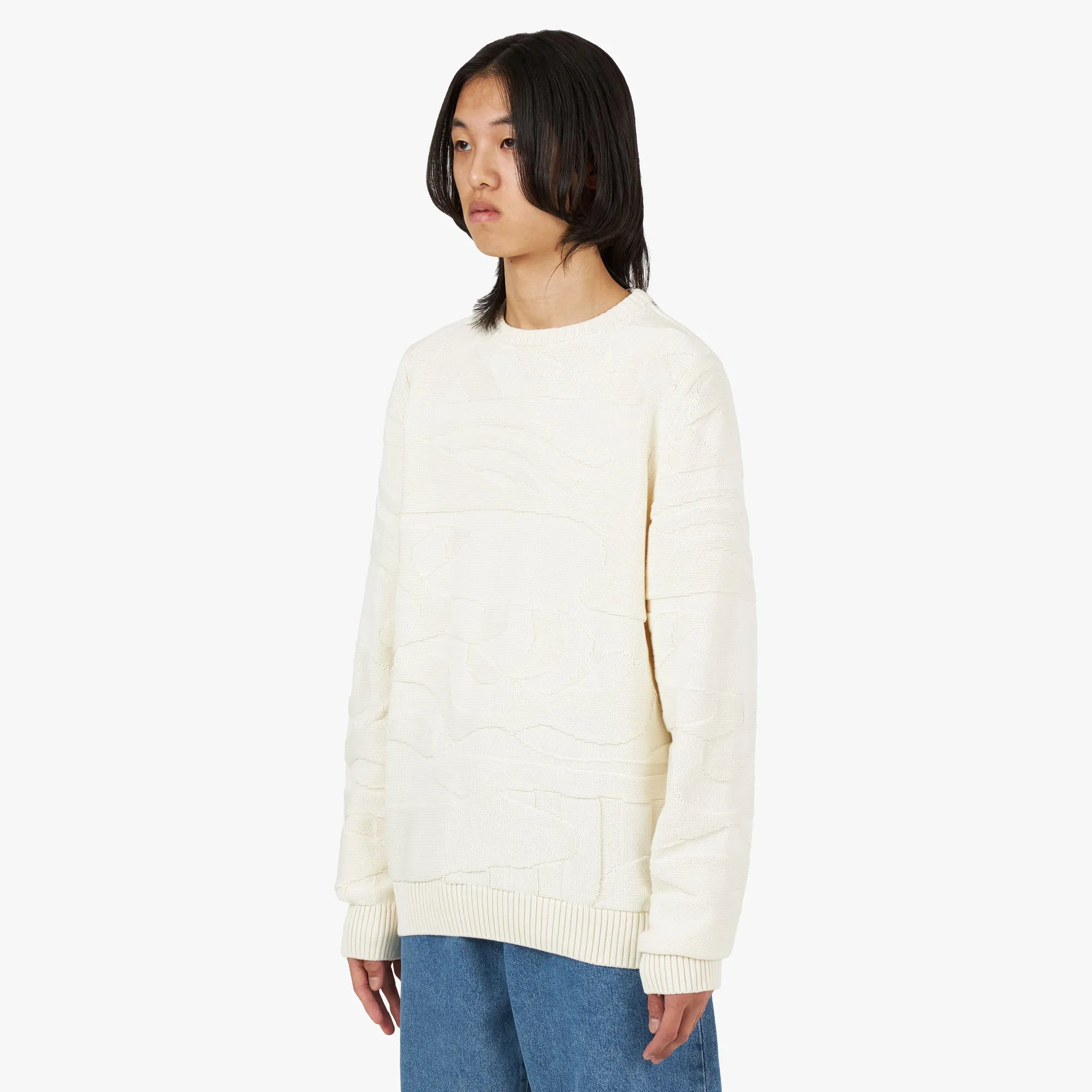 by Parra Landscaped Knitted Pullover / Off White