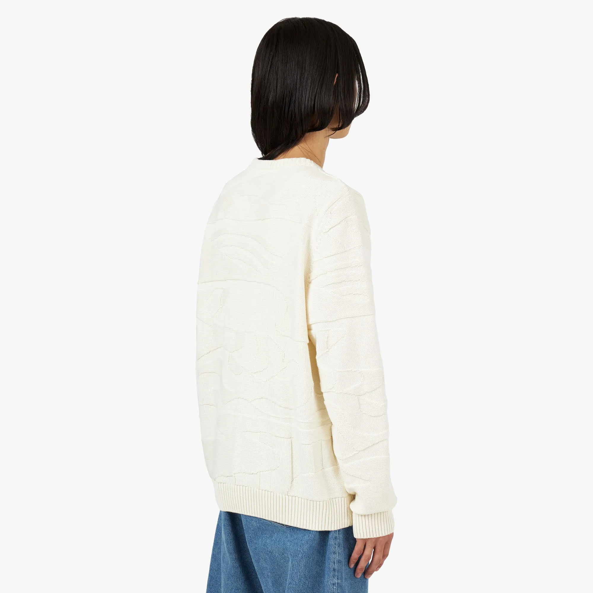 by Parra Landscaped Knitted Pullover / Off White