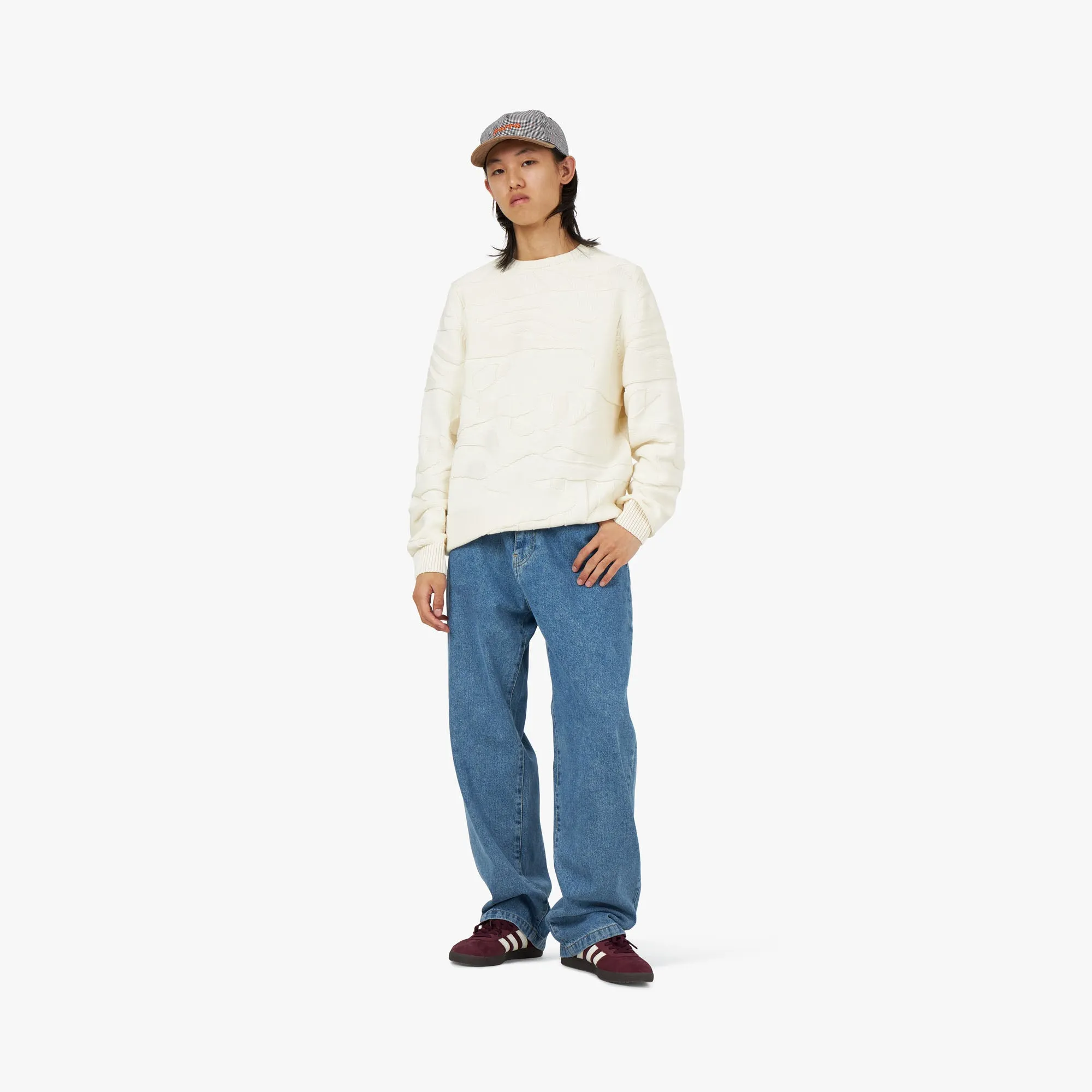 by Parra Landscaped Knitted Pullover / Off White