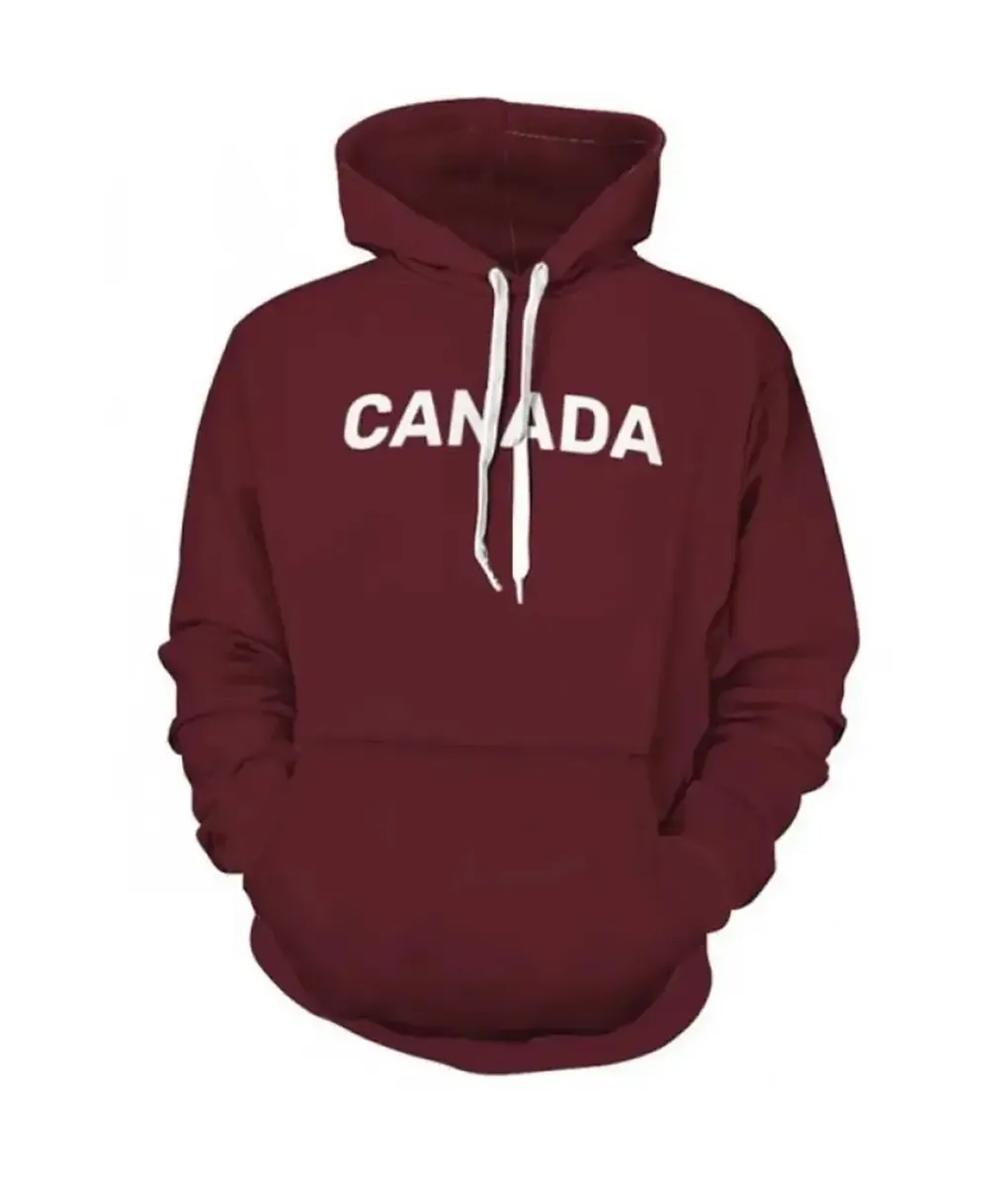 Canada Maroon Pullover Hoodie | The Leather City