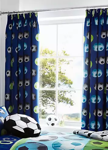 Catherine Lansfield Football Curtains | Kaleidoscope