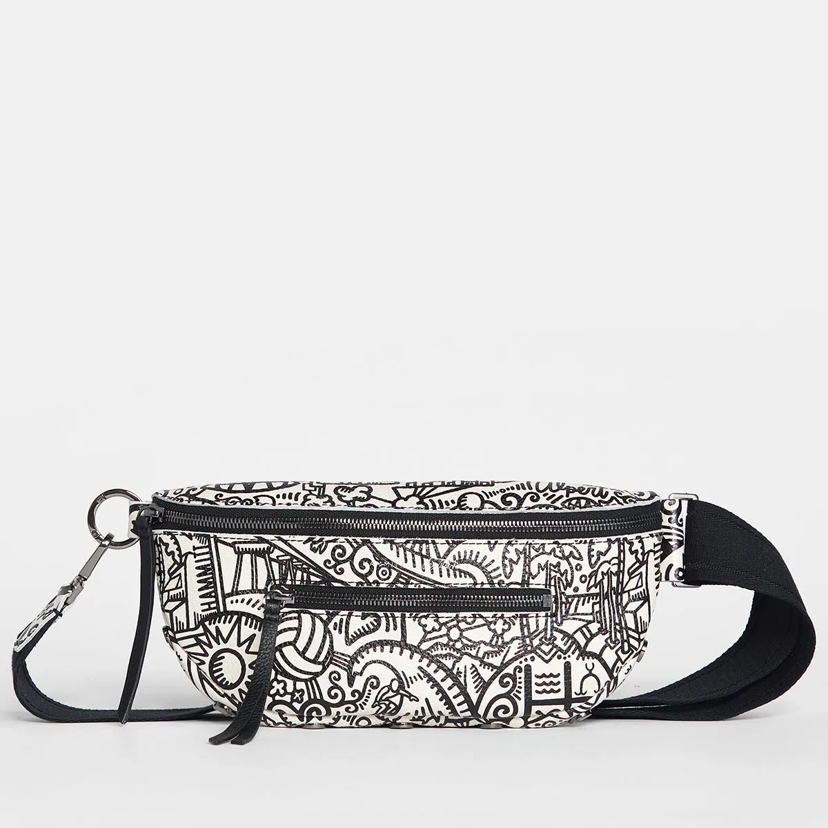 Charles Crossbody | Hammitt x Alex Alpert - Beach Mural/Gunmetal Melting Rivet | Med