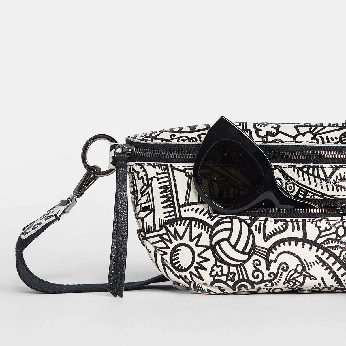 Charles Crossbody | Hammitt x Alex Alpert - Beach Mural/Gunmetal Melting Rivet | Med