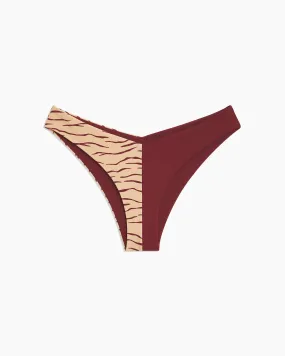 Chiara Bikini Bottom | Tiger Lines/Rust