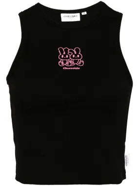 CHOCOOLATE graphic-print tank top - Black