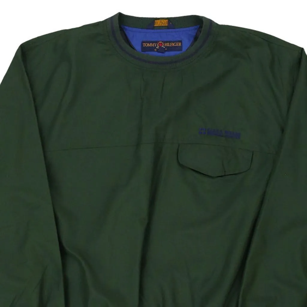 Clara Maass Medical Center Tommy Hilfiger Windbreaker - Large Green Polyester