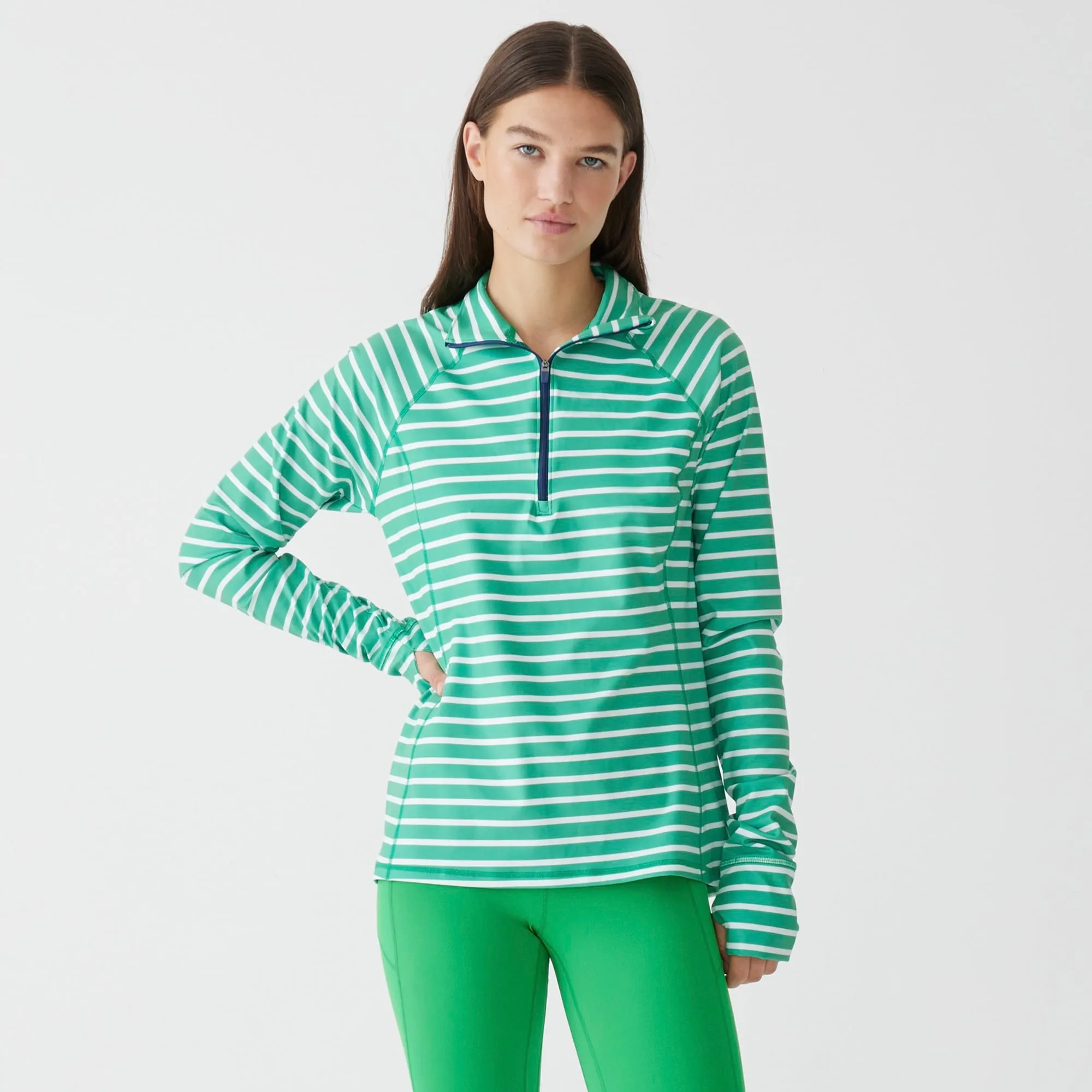 CloudStretch half-zip pullover in stripe