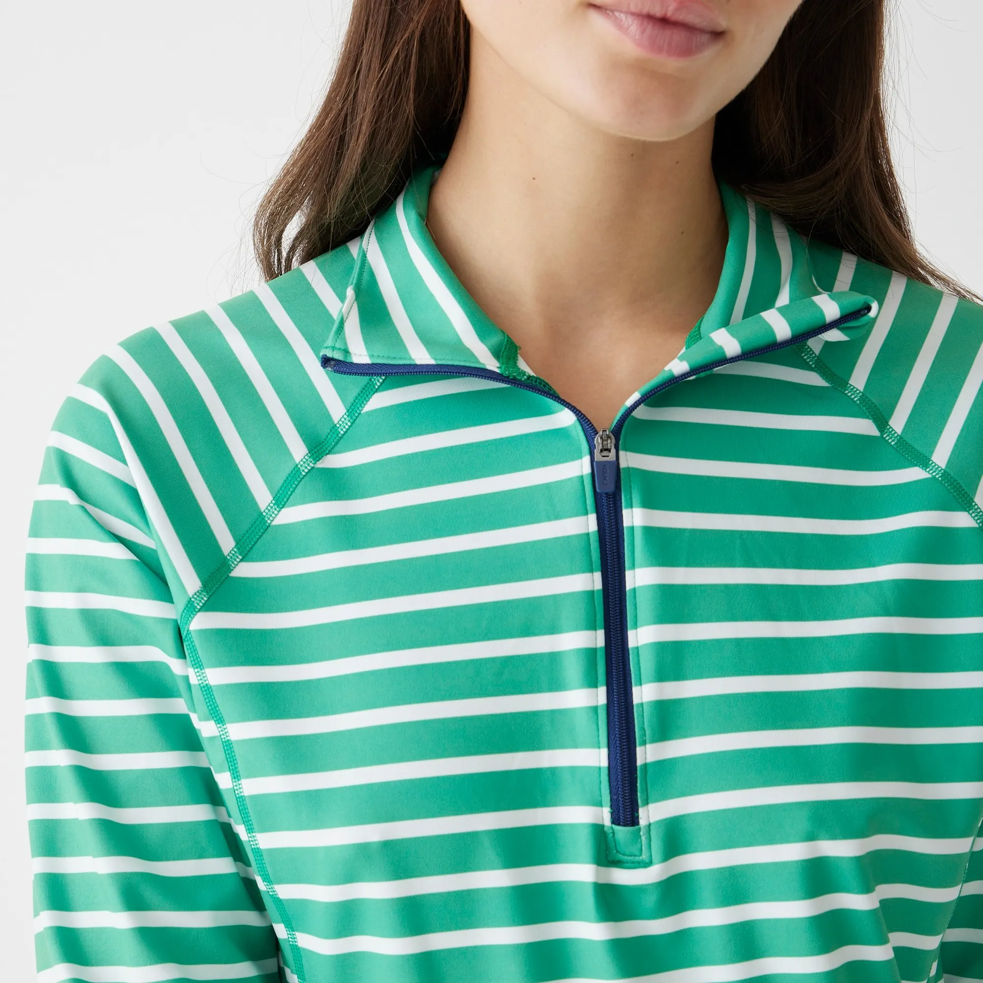 CloudStretch half-zip pullover in stripe