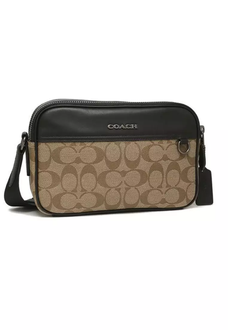 Coach Coach Graham Crossbody In Signature Canvas C4149 Khaki