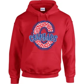 Cooper Cougars - Animal Print Letter Hoodie