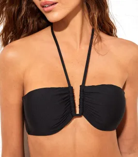 Corbeille Bikini Top with U Neckline Black